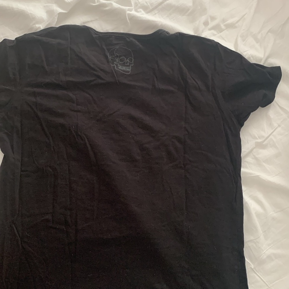 T-shirt black with skull Man size small unique or woman oversized brand alcott - Picture 5 of 5